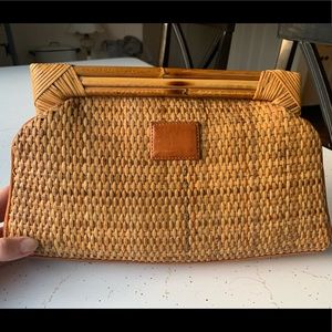 Barbara Bolan Rattan Clutch